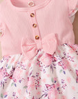 Romper Floral Vestido para Bebé Niñas 0-18 Meses